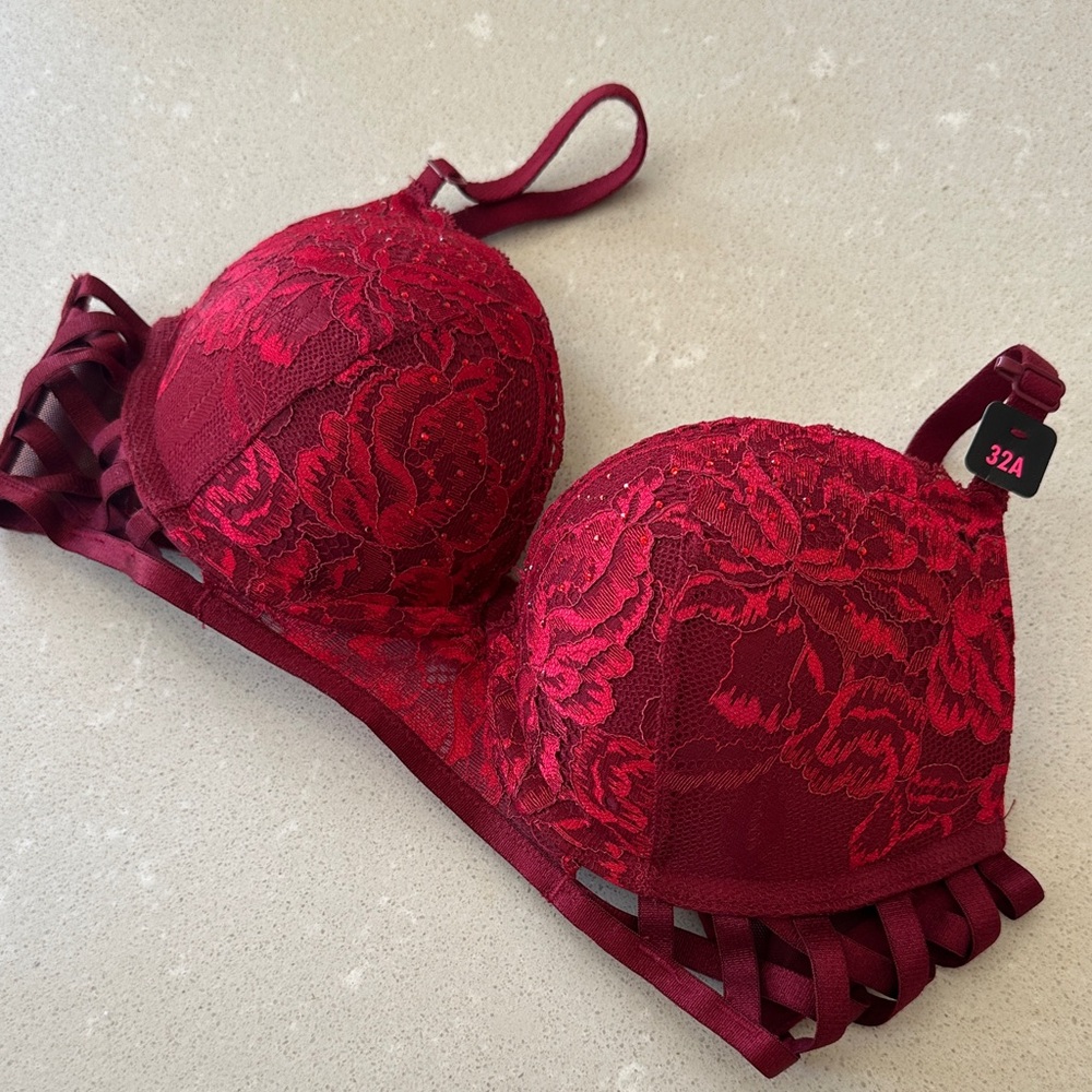 La SENZA Two Tones Red Lace Bra